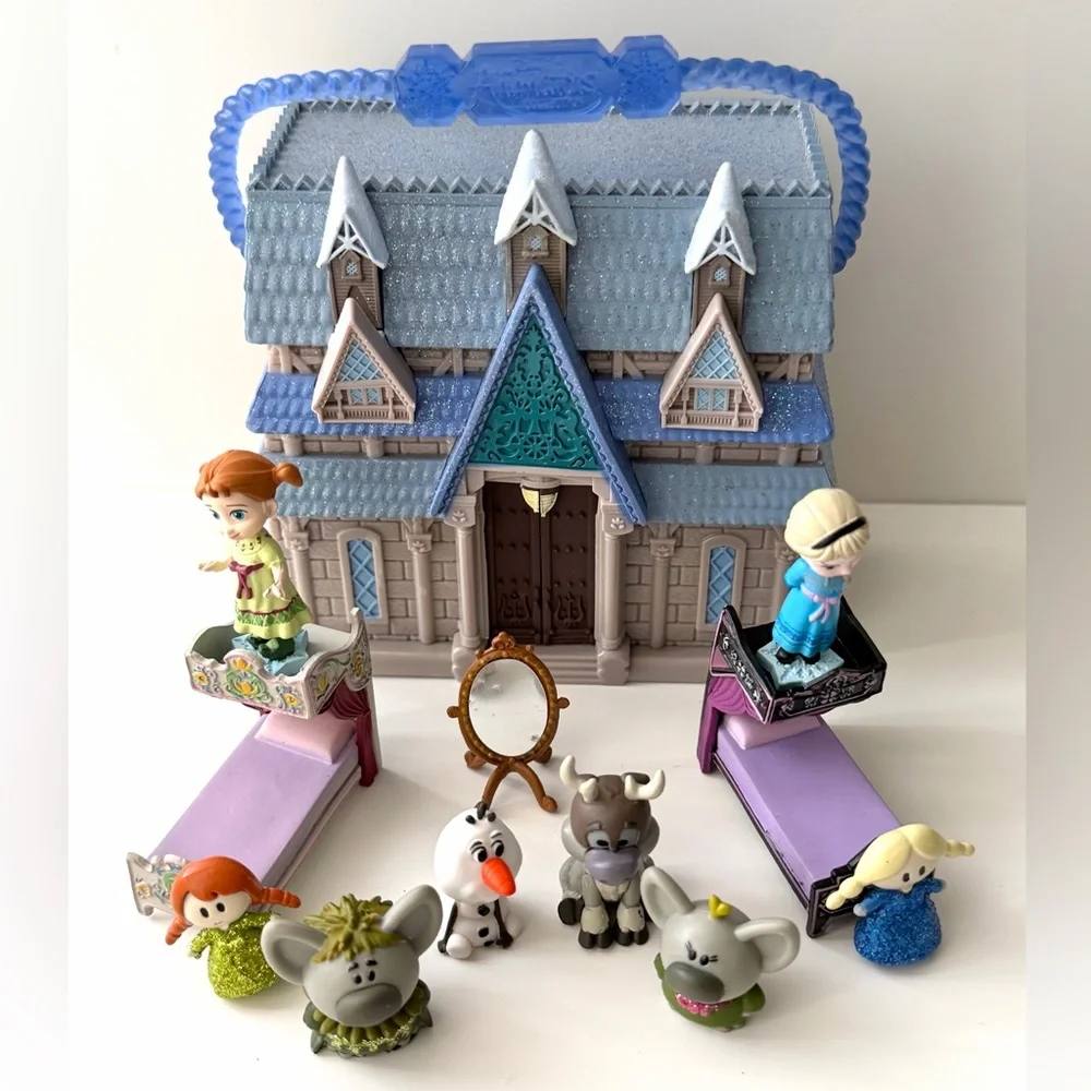DISNEY Animators' Frozen Ann & Elsa Micro Playset, Disney Collection Littles